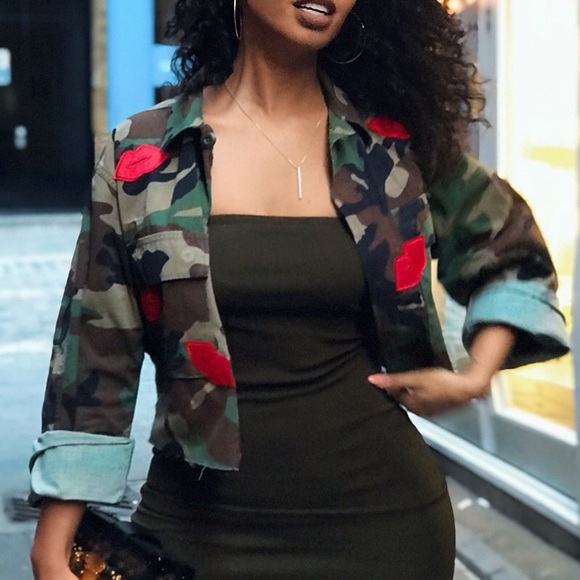 camouflage short jacket
